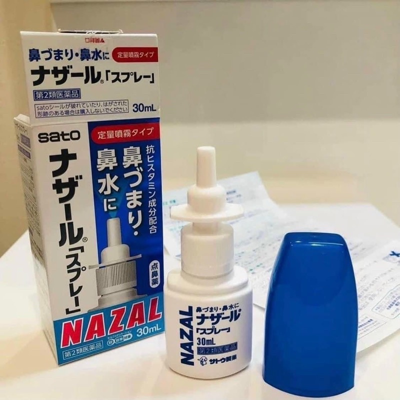 Lọ Xịt Mũi Nazal Nhật Bản 30ml - Xịt Ngạt Mũi, Sổ Mũi, Xoang