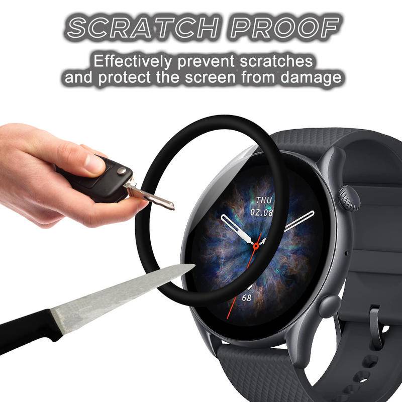 Kính Cường Lực Mềm Cho Huami Amazfit Bip 3 Pro U S GTS2 GTS2e GTS4 mini Bảo Vệ Màn Hình Đồng Hồ Phim Bảo Vệ Cho Huami Amazfit GTR2 GTR3 T-REX Pro Bảo Vệ