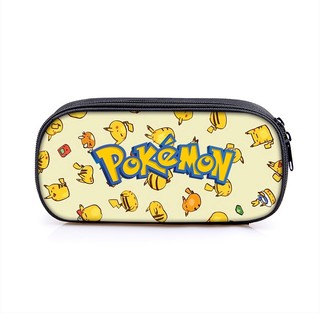 GC9 Pokemon Pikachu Sinh Viên Túi Đựng Bút Polyester Dung Tích Lớn Bút Chì Trẻ Em Hộp Văn Phòng Phẩm Một Lớp Cá Tính