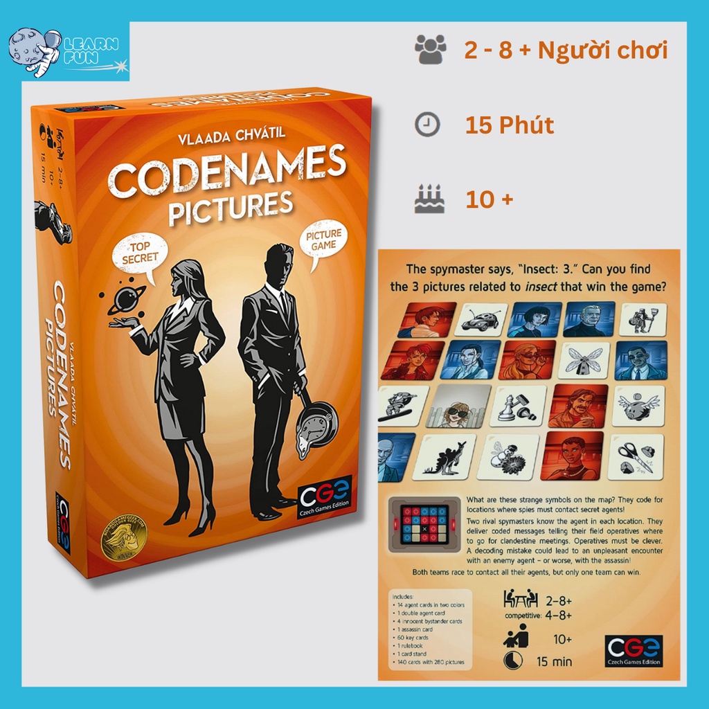 [Bản cao cấp] Bộ Trò chơi Boardgame Codenames - Codenames Picture Words ...