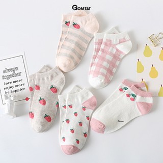 [FLASHSALE] Set 5 đôi tất vớ nữ cổ ngắn GOMTAT mẫu tổng hợp, chất liệu mềm mại êm chân, mềm mỏng thoáng mát