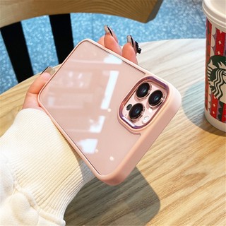 Ốp Điện Thoại Armor Cứng Viền Kim Loại Chống Sốc Màu Kẹo Trong Suốt Sang Trọng Cho iPhone 13 12 11 Pro Max X XR XS 7 8 Plus SE2