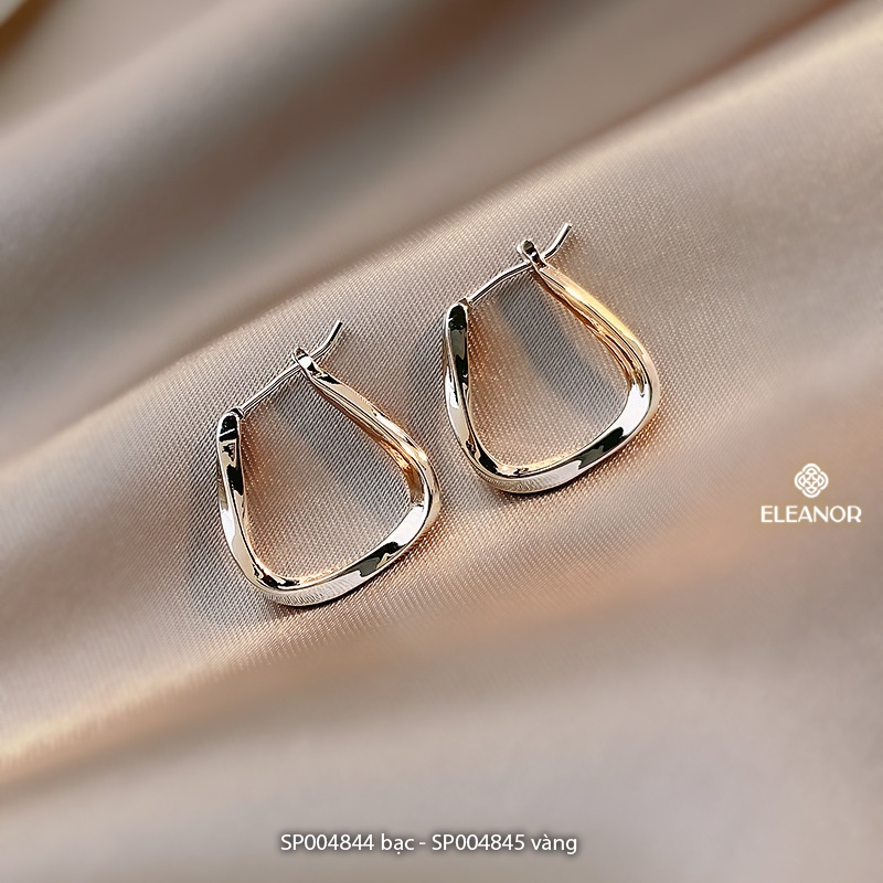Bông tai nữ chuôi bạc 925 Eleanor Accessories hình học khuyên tai basic phụ kiện trang sức 4844