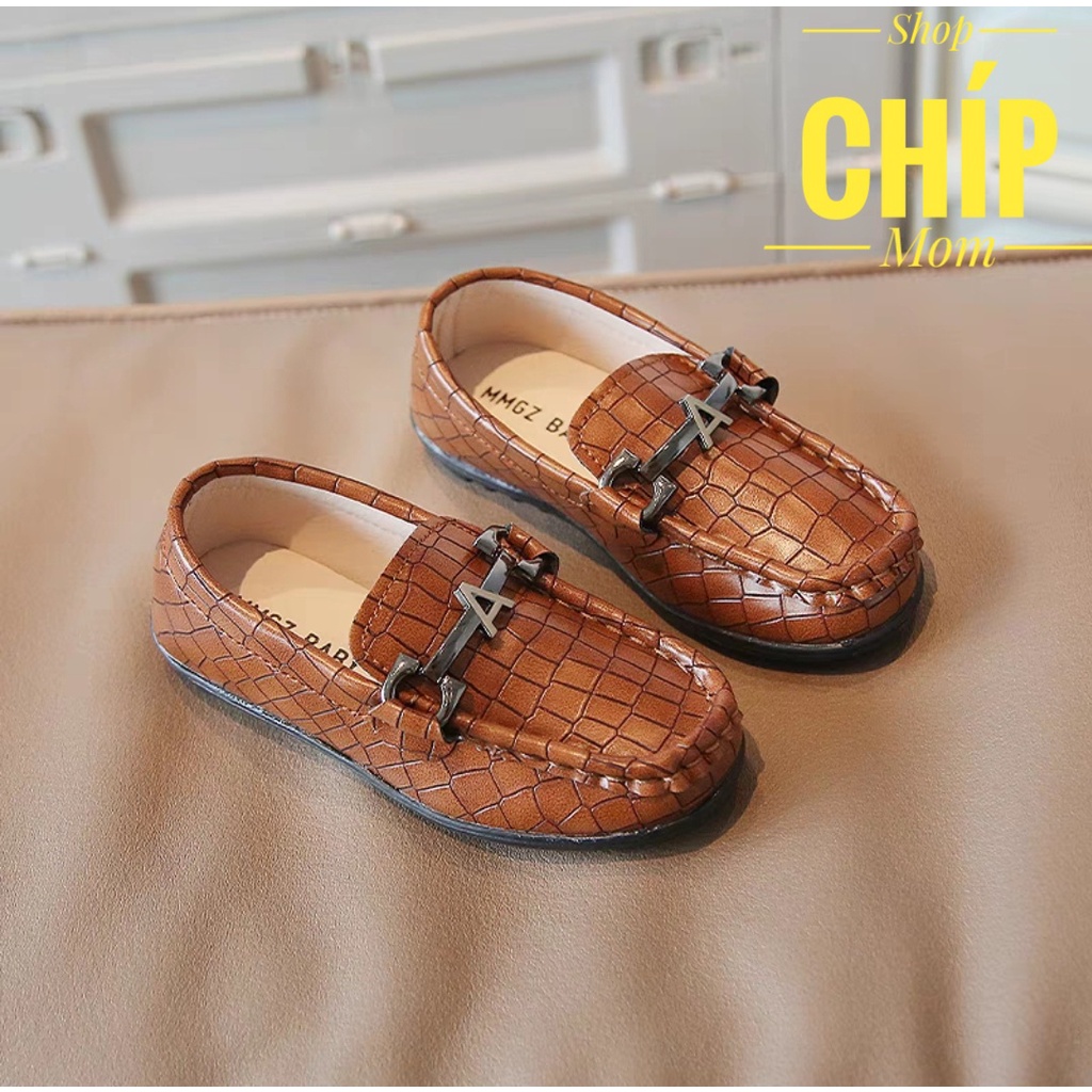 giày lười MOCA  có size đại cho bé dễ đi da PU mềm êm chân đế chống trượt thời trang mẫu mới nhất nắm MG baby V791