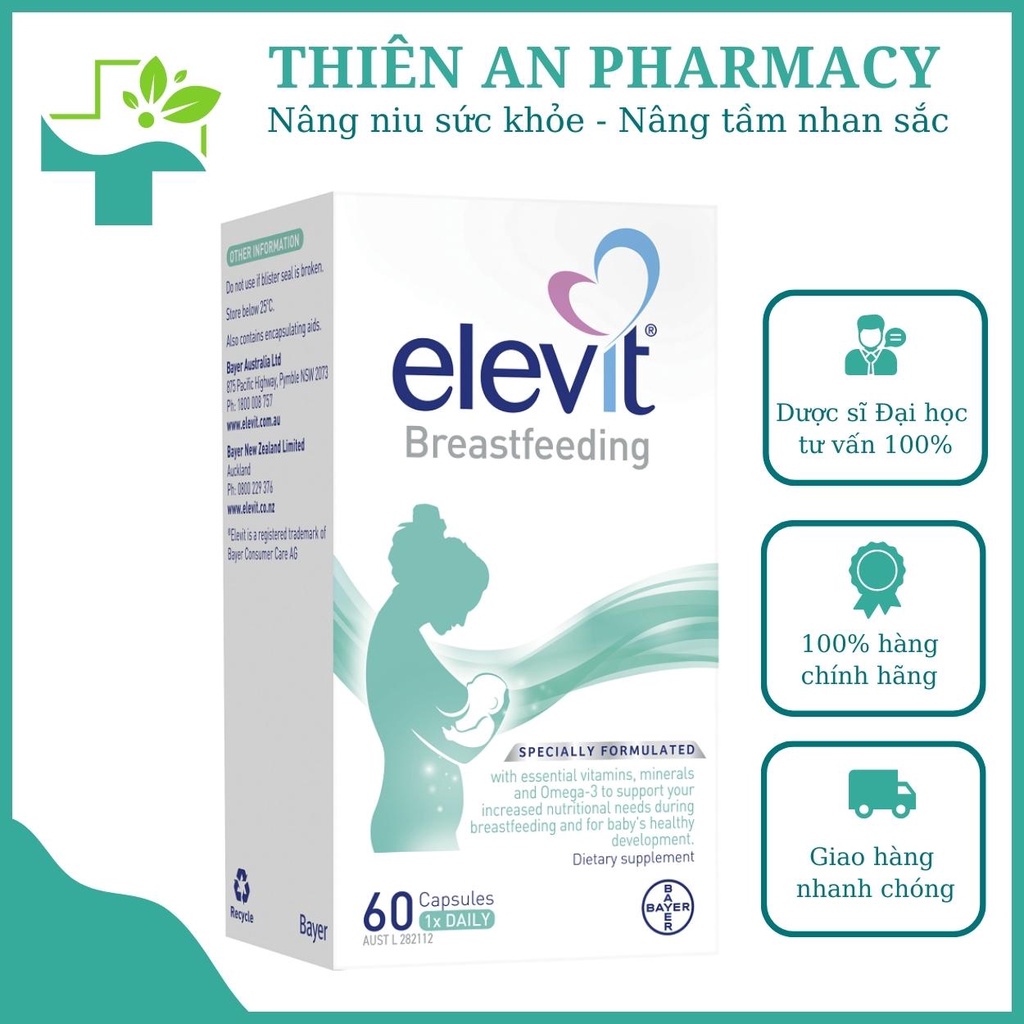 Elevit bú sau sinh Elevit Breastfeeding 60 viên | Shopee Việt Nam