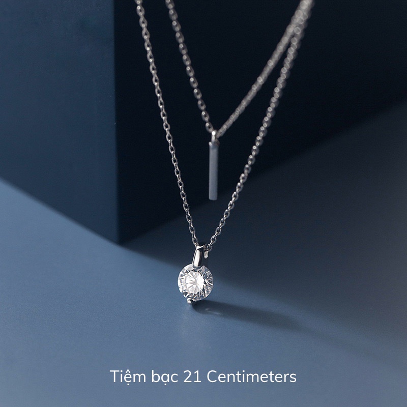 Ảnh Dây chuyền bạc Double Diamond, Dây chuyền Tiệm bạc 21Centimeters 2