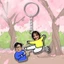 Móc khóa quà lưu niệm in hình chibi cute cặp đôi theo yêu cầu chất liệu mica - TRÍ DECOR