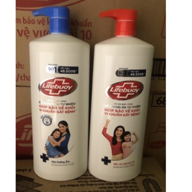 Sữa tắm Lifebuoy bảo vệ vượt trội Chai 1kg - 1.1kg