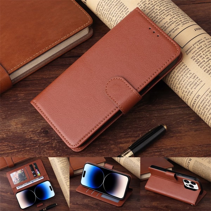 Dành Cho Iphone X Xs Xr 14 Plus Pro Max Ví Da Đứng Đựng Thẻ Flip Case Full Cover