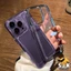 Ốp Điện Thoại Acrylic Cứng Chống Sốc Màu Tím Sang Trọng Cho IPhone 11 12 13 14 Pro Max XR X XS Max 7 8 Plus