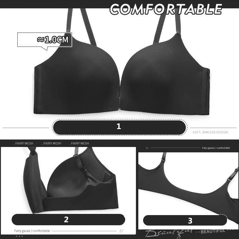 Áo Lót Nâng Ngực Không Gọng 3 / 4 Cup 32-38AB Cài Khóa Trước Không Đường May Quyến Rũ Cho Nữ