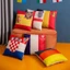 ST2 2022 Qatar World Cup Gối 40cm Quốc Kỳ Đội Đệm Lanh Thể Thao Sự Kiện Quạt Quà Lưu Niệm Tây Ban Nha Quạ Trang Trí Nhà