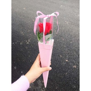 Hộp Mika hoa hồng 1 bông sang trọng, dễ làm- Hàng nhập khẩu loại 1- CEVERIA- hoa sáp, bó hoa sáp, quà tặng, hộp hoa
