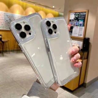 Ốp lưng trong suốt chống sốc cho IPhone 16 15 13 12 Mini 11 14 Pro Max X XR XS 7 8 Plus SE 2022 Vỏ bọc giáp mềm TPU