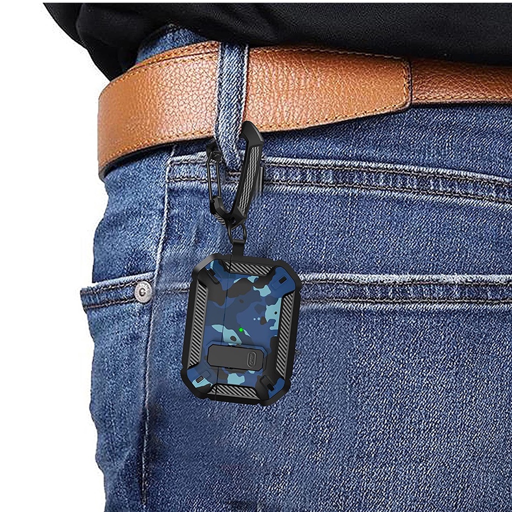 Vỏ bảo vệ Air AirPods Pro2 Vỏ bảo vệ Mecha Buckle Switch Carabiner AirPods1 / 2 / 3 Vỏ tai nghe in hình