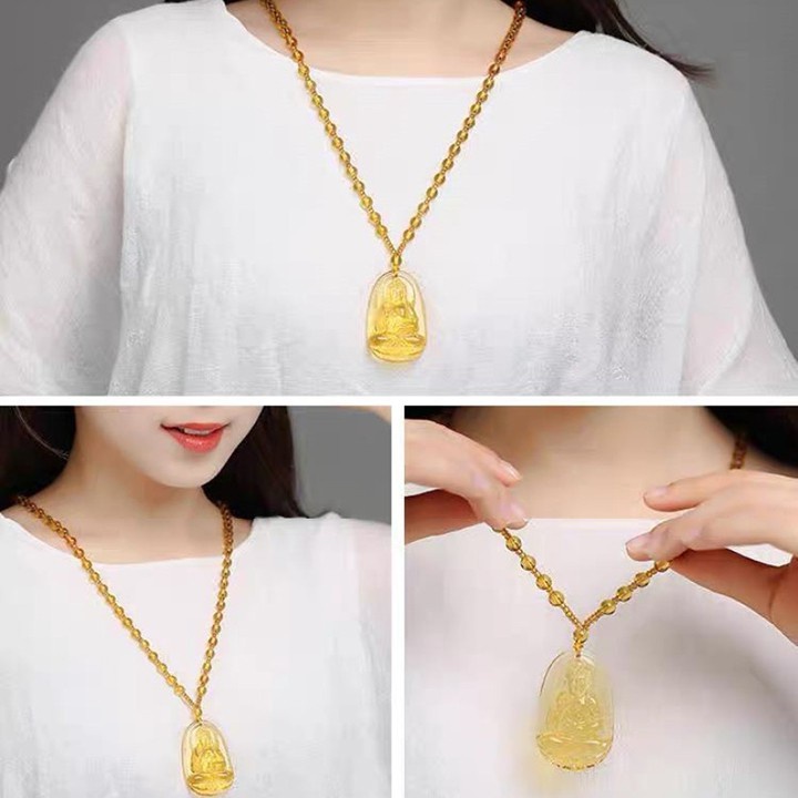 Chuỗi hạt đeo cổ phật Bất Động Minh Vương đá cao cấp các mầu - Bản mệnh người tuổi Dậu - Tặng kèm theo dây