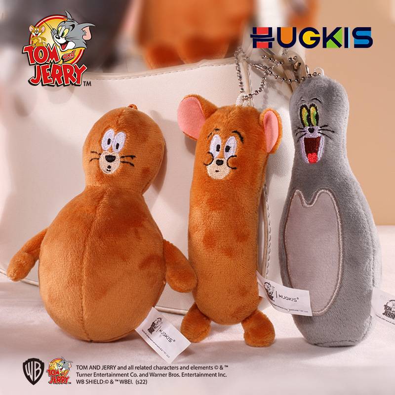 PS1 Tom và Jerry Sang Trọng Búp Bê Móc Khóa Mèo Chuột Đồ Chơi Nhồi Bông Quà Tặng Cho Bé Gái Túi Mặt Dây Chuyền Hoạt Hình Búp Bê Cho Trẻ Em SP
