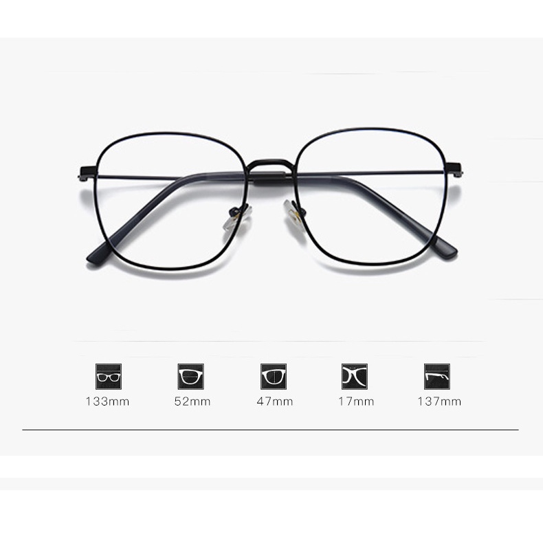 Gọng kính cận nữ nam cao cấp phong cách Hàn Quốc chống UV400 mắt tròn siêu xinh cute hottrend thời trang cháy phố 106
