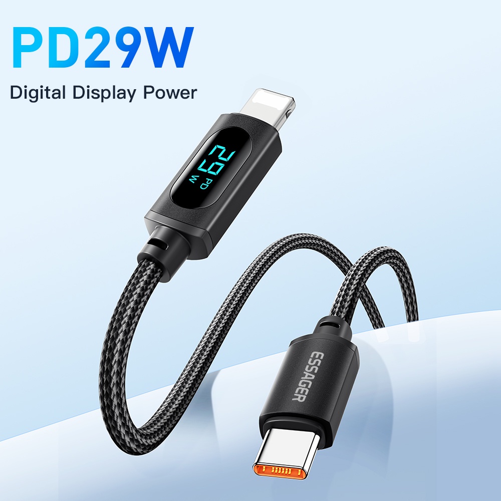Ảnh Cáp sạc nhanh Essager PD 29W Type C Sang iP thích hợp cho Iphone 14 13 12 ProMax 3