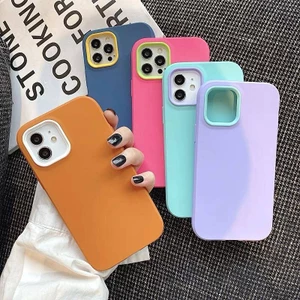 Ốp Điện Thoại Bảo Vệ Silicon Mềm Màu Kẹo Cho iPhone 14 13 12 11 Pro MAX Plus X XS MAX XR Ốp Lưng Chống Sốc Cho iPhone 7 8 6 6S Plus SE 2022 2020