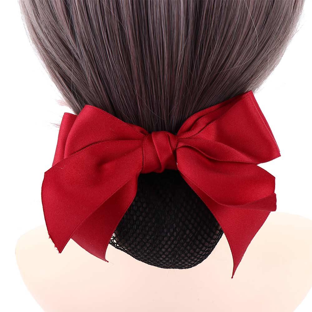 QEARY Hàn Quốc Bun Snood Y Tá Nữ Nơ Kẹp Tóc Mũ Khách Sạn Hairgrips Bao Lưới
