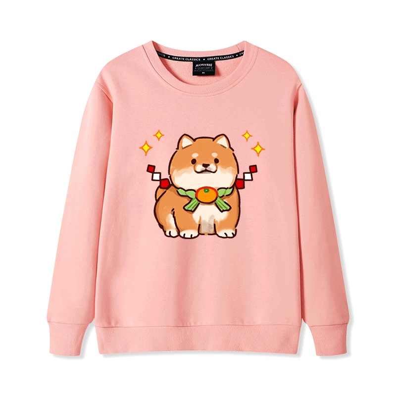 Áo Sweater Nữ HappyFamily In Hình Chú Chó Mập Ú Đáng Yêu Chất Cotton 100 Cao Cấp