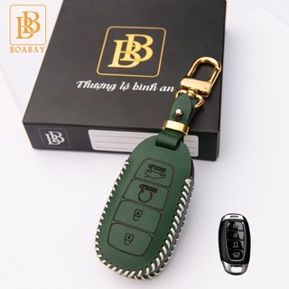 Bao Da Chìa Khóa Ô TÔ HYUNDAI Accent 21-24, Elantra 2022 -2024(4 nút) Da Bò Thật Cao cấp Bảo hành 2 năm về da