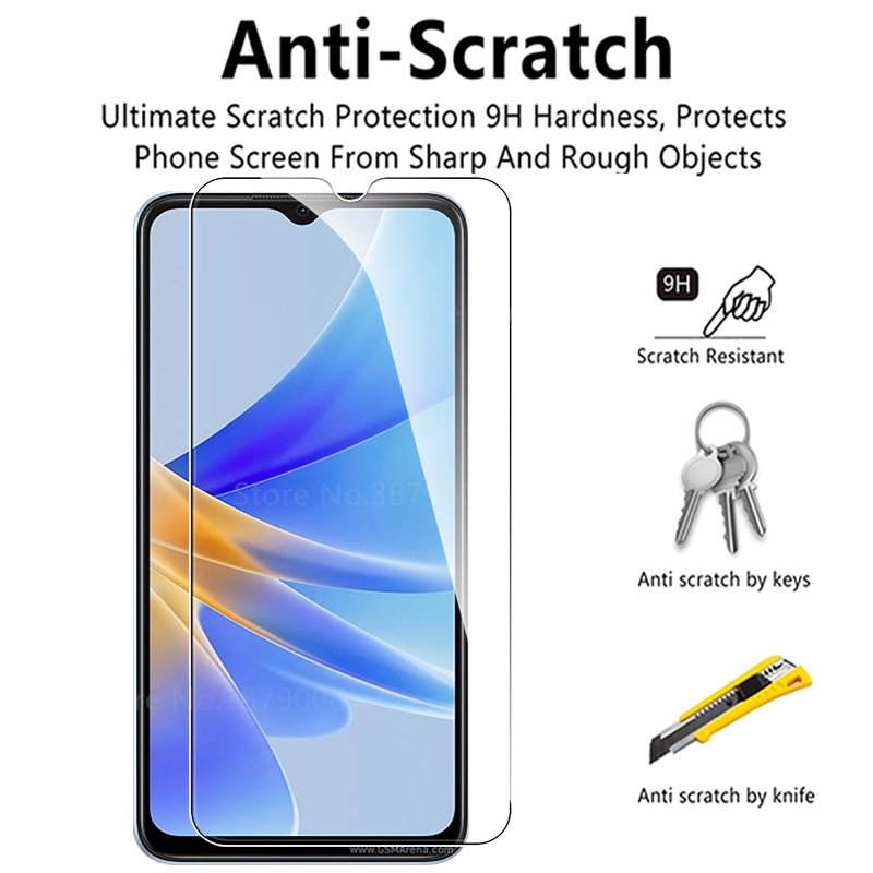 2in1 OPPO A17 A 17 4G A77s A16 A15 A57 9D Kính cường lực phủ sóng toàn diện cao cấp + Kính bảo vệ ống kính phim máy ảnh