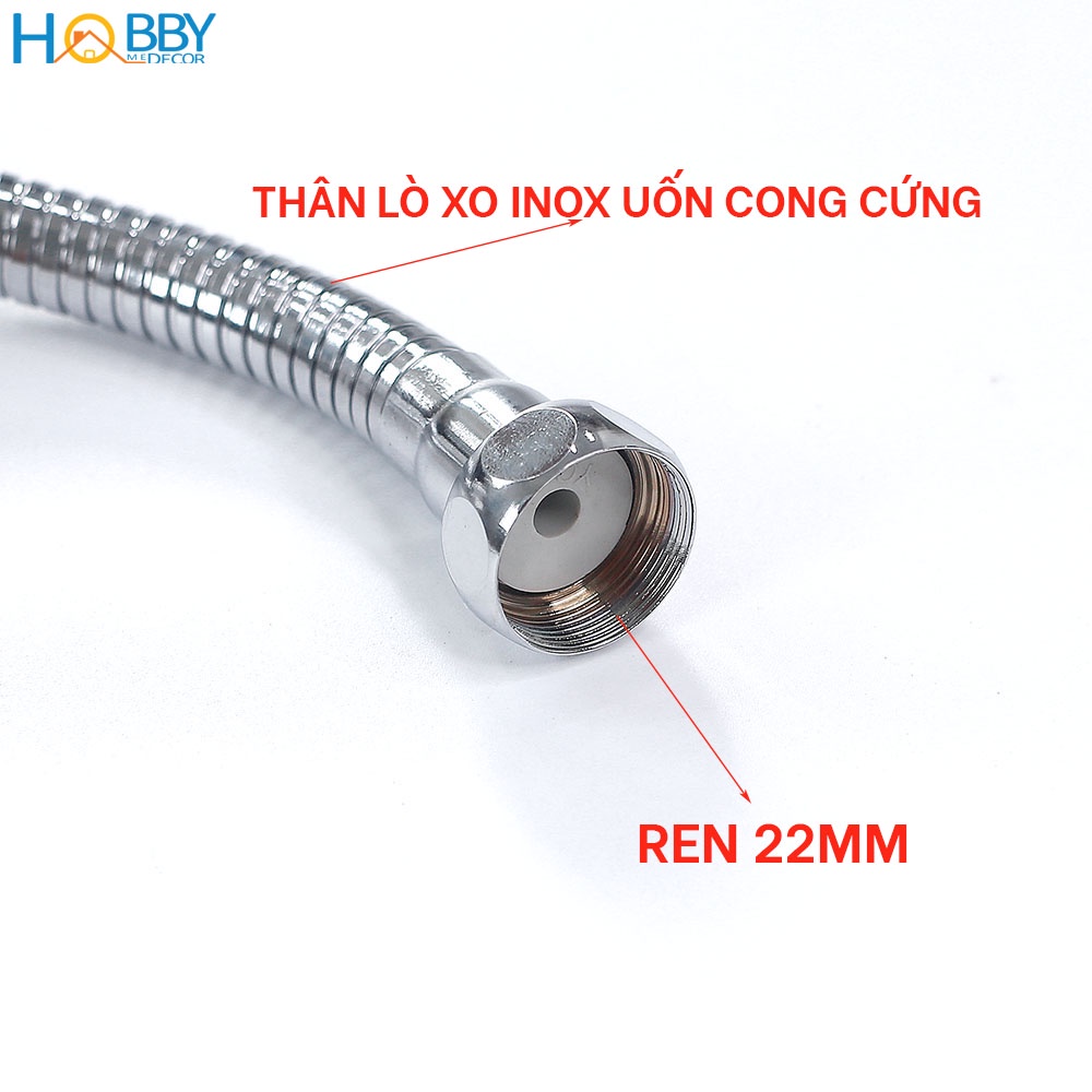 Bộ đầu nối vòi rửa chén tăng áp thân cứng có lọc Hobby Home Decor VSTA4