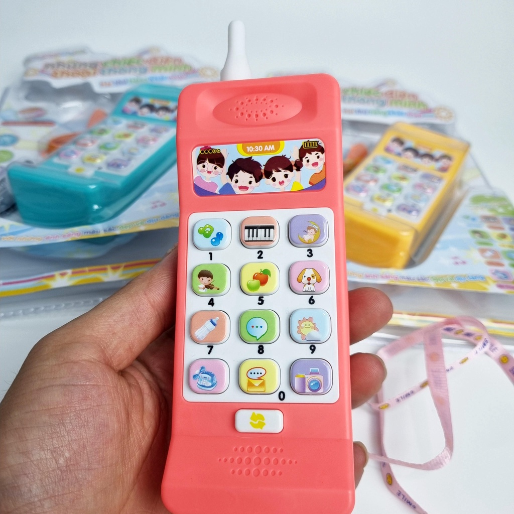 Điện Thoại Thông Minh đồ chơi cho bé Phát Nhạc Song Ngữ Cho Bé Tặng Kèm Pin