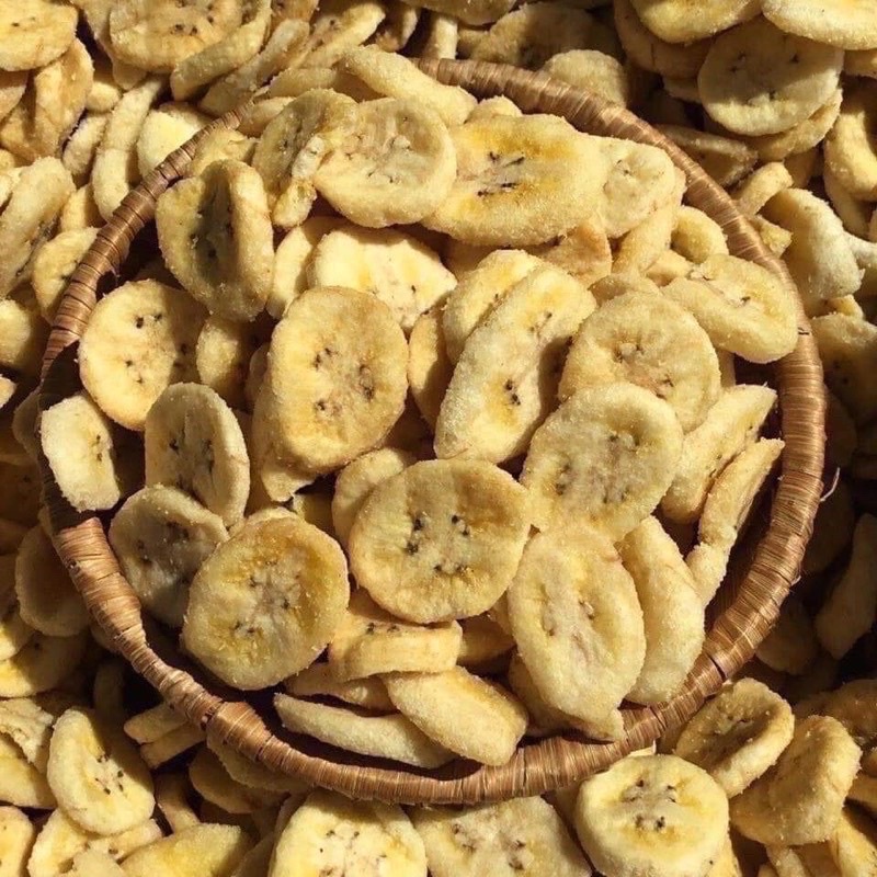 Chuối Sấy Mè Gừng Giòn Tan 1Kg [CÓ BÁN SỈ] , [Loại Đặc Biệt] Hàng ngon nhà làm