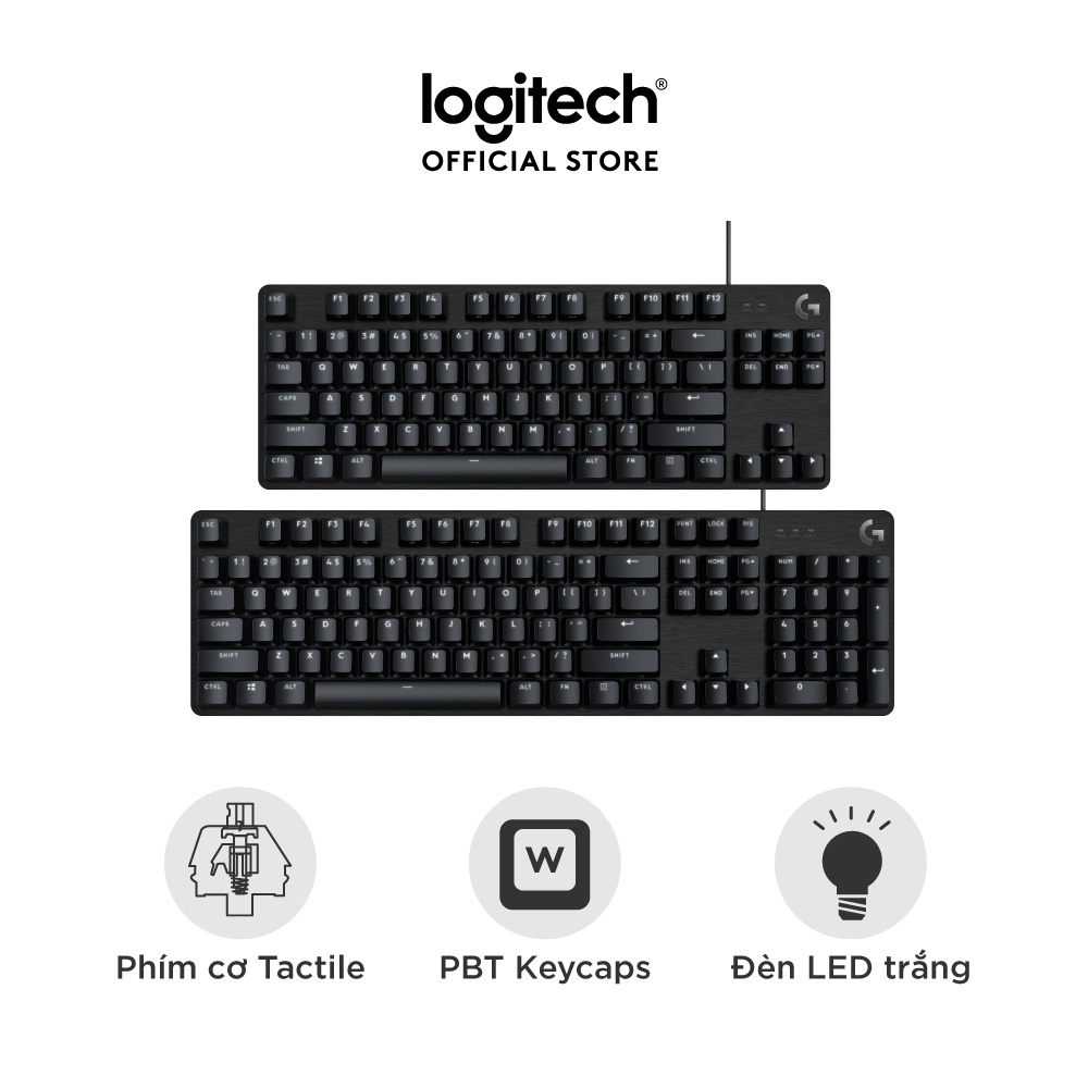 [Mã ELCL7 giảm 7% đơn 300K] Bàn phím cơ game Logitech G413 TKL SE | G413 SE Full size – Keycap PBT, Anti-Ghosting