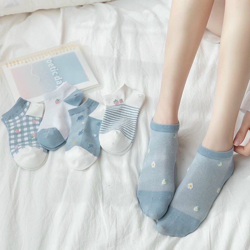 1 ĐÔI TẤT DÂU XANH THÔNG HƠI CUTE