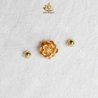 Vòng Tay Trầm Hương 216 Hạt Trầm Sánh Chìm 4mm Mix Charm Hoa Sen Bạc S925 Mạ Vàng - Mộc Trầm Hương MTH