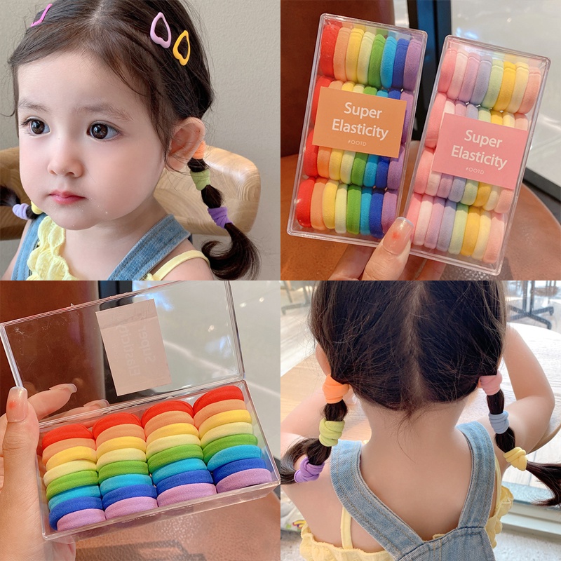 (COMBO 3 SET) DÂY BUỘC TÓC CHO BÉ GÁI, SET 32 DÂY CAO SU, CO GIÃN TỐT, Giữ Tóc Gọn Gàng Không Trơn Tuột
