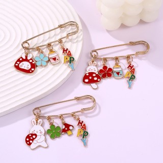 Ghim Cài Ba Lô Tráng Men Hình Thỏ Con Dễ Thương Sáng Tạo Thích Hợp Làm Quà Tặng Cho Bạn