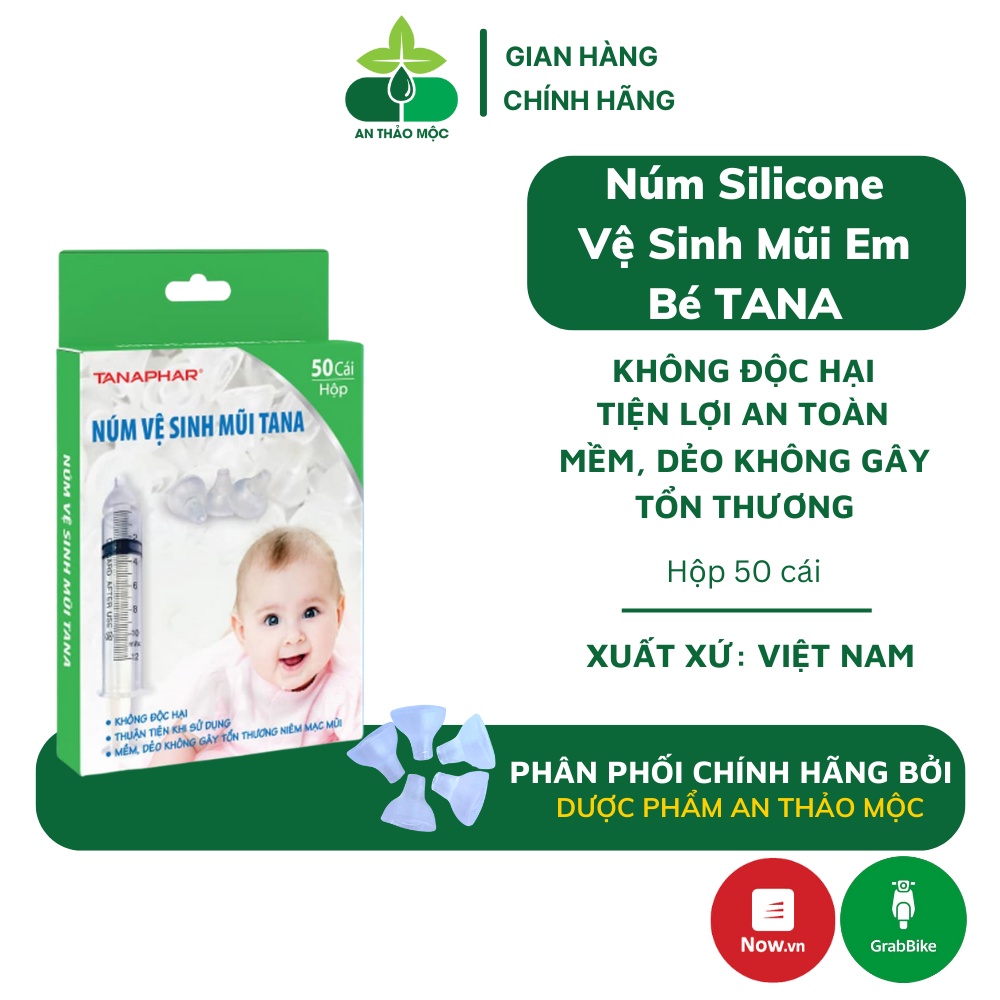 Núm Silicone vệ sinh mũi em bé Tanaphar TANA an toàn tiện lợi khi sử dụng mềm dẻo không gây tổn thương mũi bé