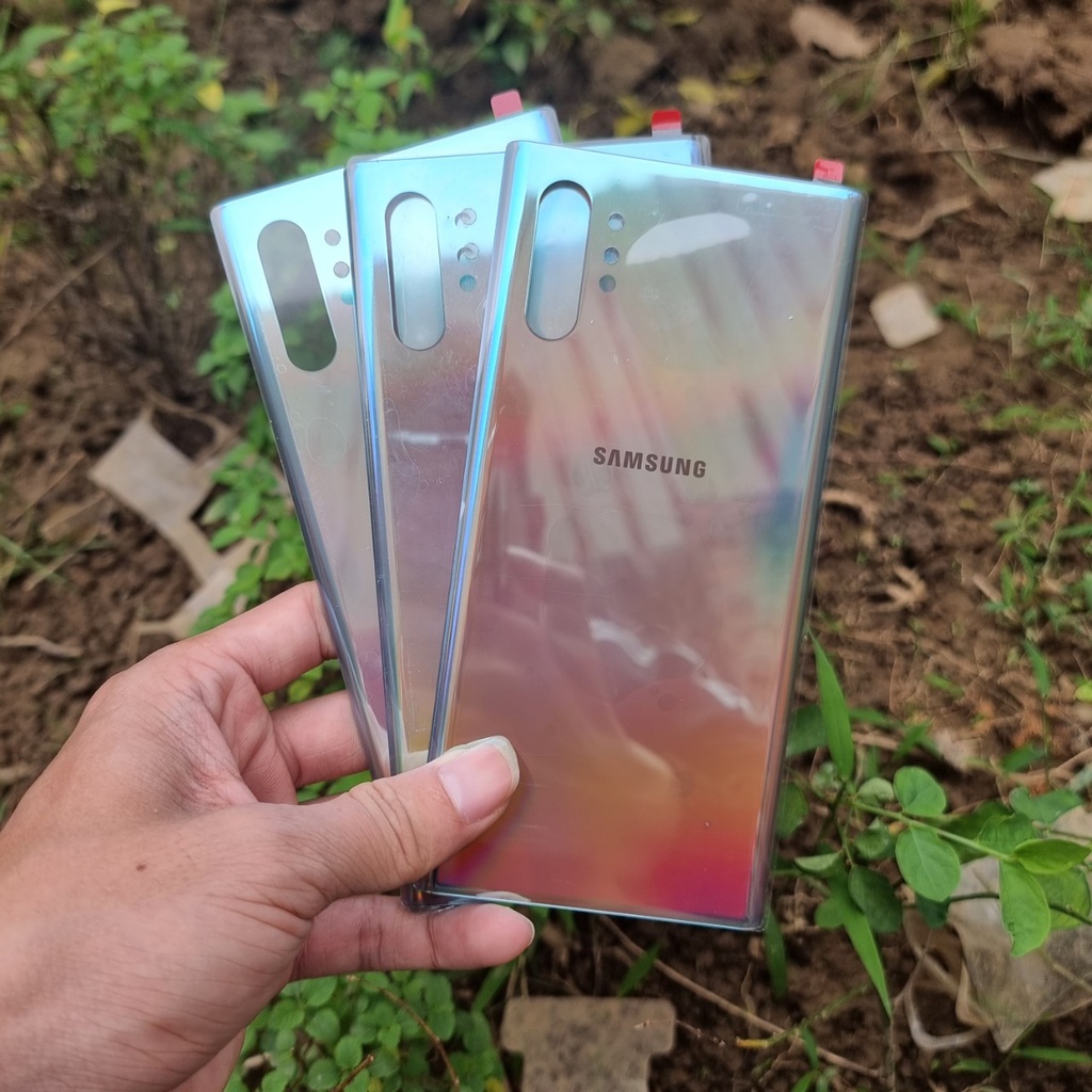 Kính Lưng Samsung Note 10 Plus Bạc Đa Sắc - Dùng Sửa Chữa Thay Thế Hàng Zin Cao Cấp