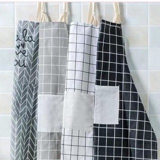 Tạp dề cotton+lanh thiết kế đơn giản hiện đại cho nhà bếp 88208