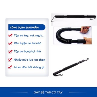 Gậy bẻ tập cơ tay ngực vai thanh lò xo cao cấp lực bẻ 20-30-40-50-60kg đàn hồi tốt
