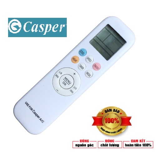 Điều khiển điều hòa Casper 12000 1 chiều SC-12FS33 model 2022, Remote máy lạnh casper hàng tốt