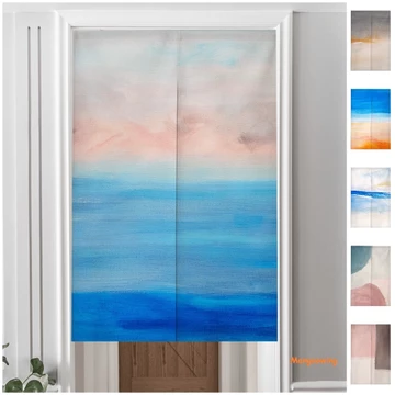 Rèm Cửa Vải cotton Lanh Chống Nấm Mốc Phong Cảnh Đơn Giản Hiện Đại Trang Trí Phòng Khách / Phòng Ngủ Rèm cửa tùy chỉnh Rèm cửa phong cảnh đơn giản hiện đại Nhật Bản Phòng ngủ rèm nửa rèm Nhà bếp Rèm n