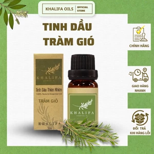 Tinh Dầu Tràm Gió Nguyên Chất Khalifa 50ml Tốt Cho Da Giảm Stress Khử Mùi Chống Say Xe Hàng Chính Hãng