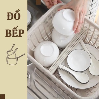 Rổ vuông có nắp đựng đồ nhựa Việt Nhật N199, Rổ đựng rau củ quả, bát đĩa kèm nắp đa năng tiện lợi { H }