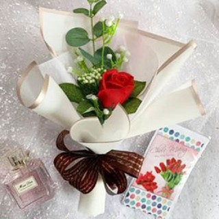 Bó hoa hồng sáp 1 bông sang trọng, dễ thương, thơm nhẹ- CEVERIA- hoa sáp, hoa hồng, bó hoa tặng bạn gái