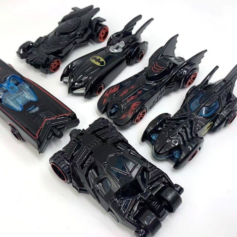 Bộ 6 Mô Hình Xe Batman Avengers / Justice League / McQueen Bằng Kim Loại Tỉ Lệ 1 / 64