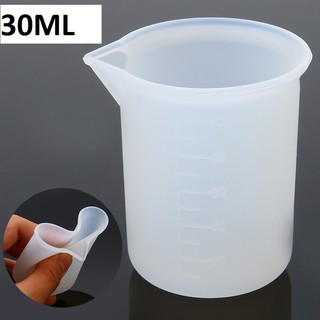 1 Cốc chia vạch Silicon 10ml / 30ml / 100ml dùng để trộn màu/ resin/ epoxy làm đồ trang sức thủ công