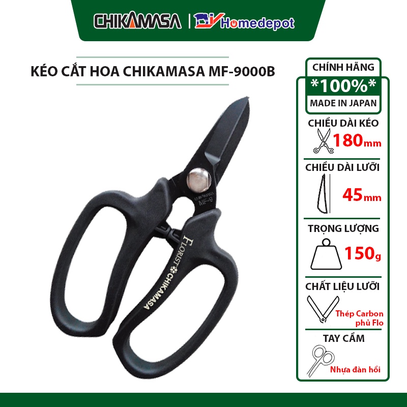 Kéo cắt hoa quả Nhật Bản Chikamasa MF-9000 ( Màu sắc : Hồng - Đen )