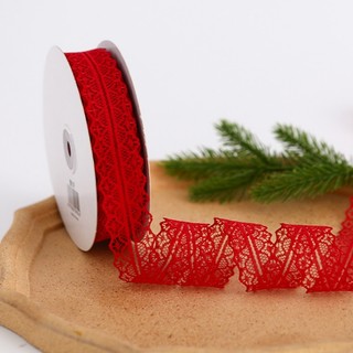 Ruy băng ren lưới hoa rộng 3cm [lẻ 5 mét] viền hai biên phụ kiện trang trí handmade, làm nơ, bó hoa, hộp quà