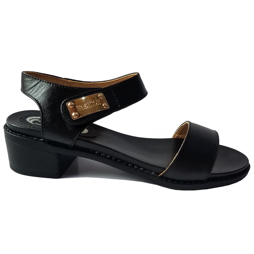 Giày Sandal Cao Gót Da Bò BIGGBEN Gót 4 Phân HKD321